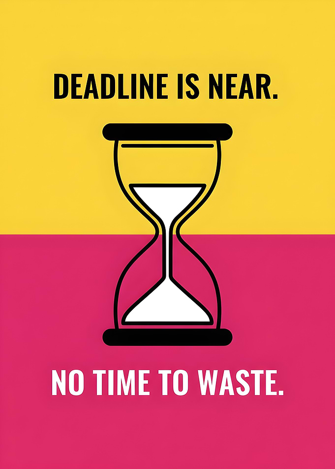 Deadline Is Near Motivational Poster