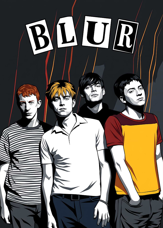 Blur Band Vector Art Poster
