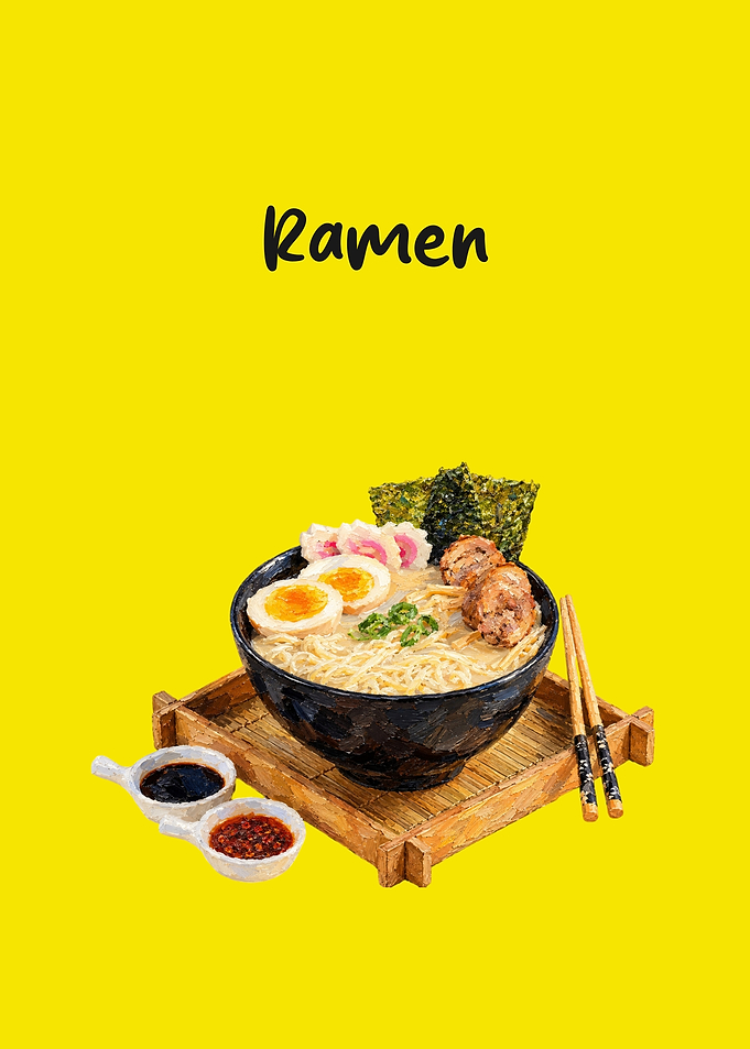 Delicious Ramen Bowl Illustration