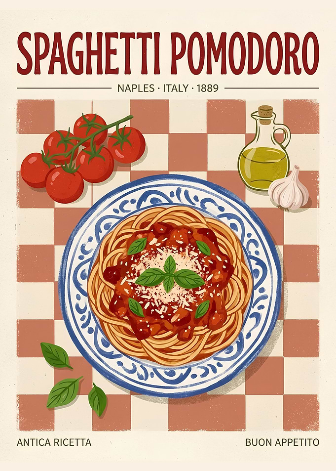 Vintage Spaghetti Pomodoro