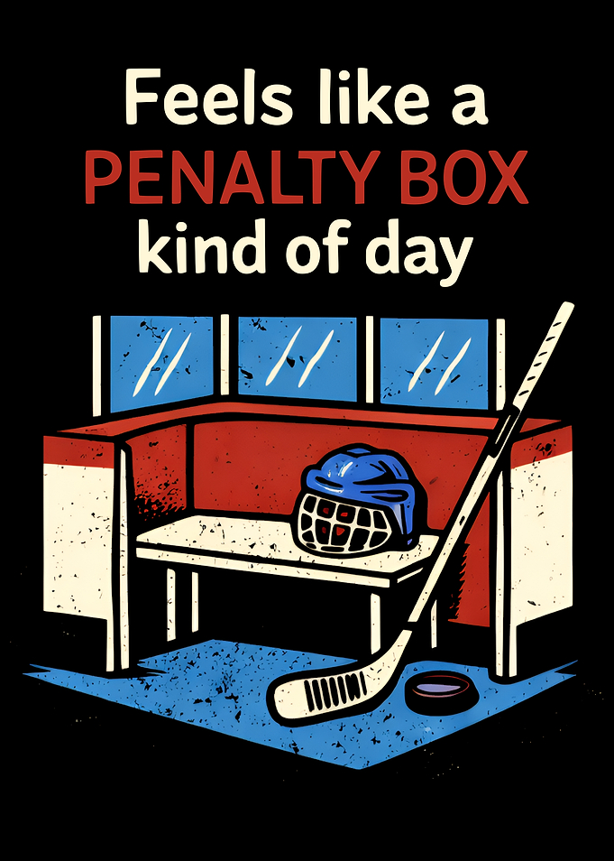 Penalty Box Hockey Quote Graphic