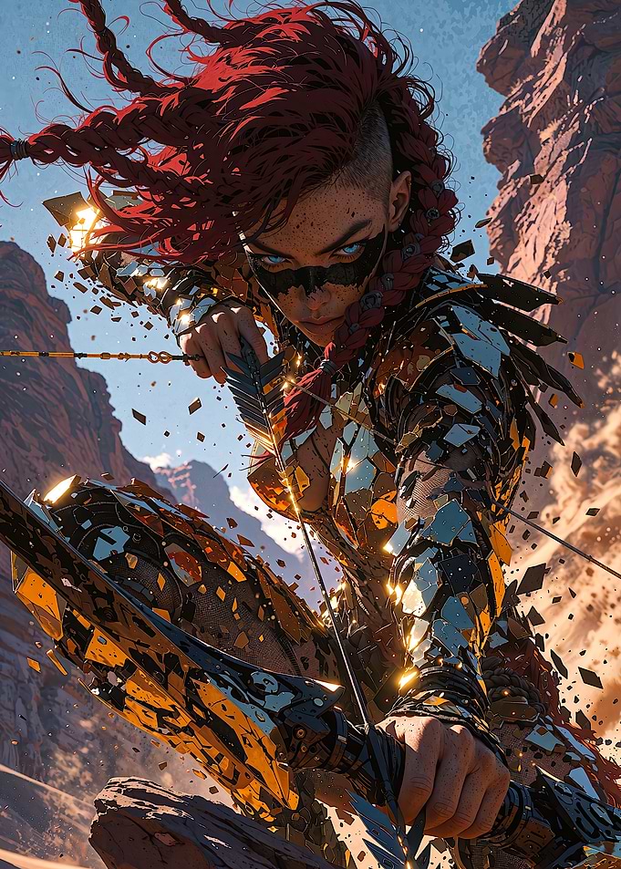Red-Haired Archer in Shattered Armor