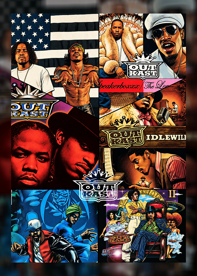 OutKast Hip Hop Music Collage Poster