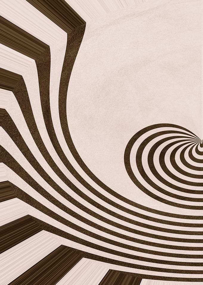 Abstract Sepia Concentric Circular Pattern