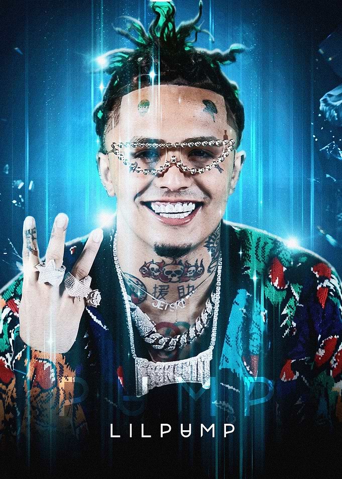 Lil Pump Portrait Illustration Poster