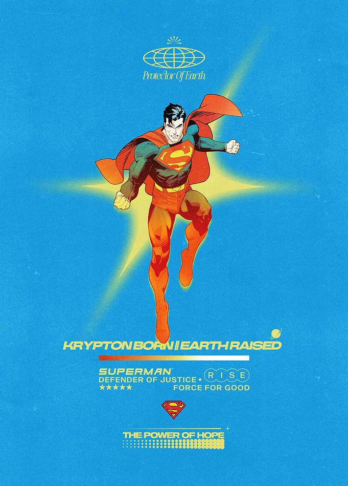 Superman – Classic Blue Athletic Poster