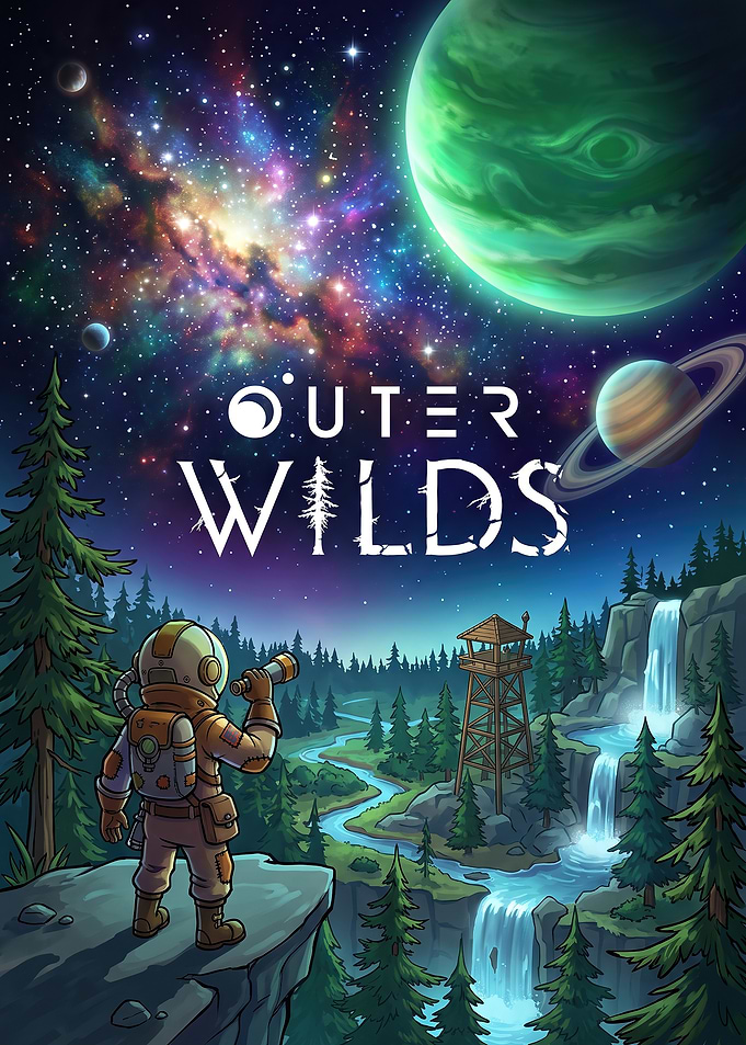 Outer Wilds Space Exploration Poster