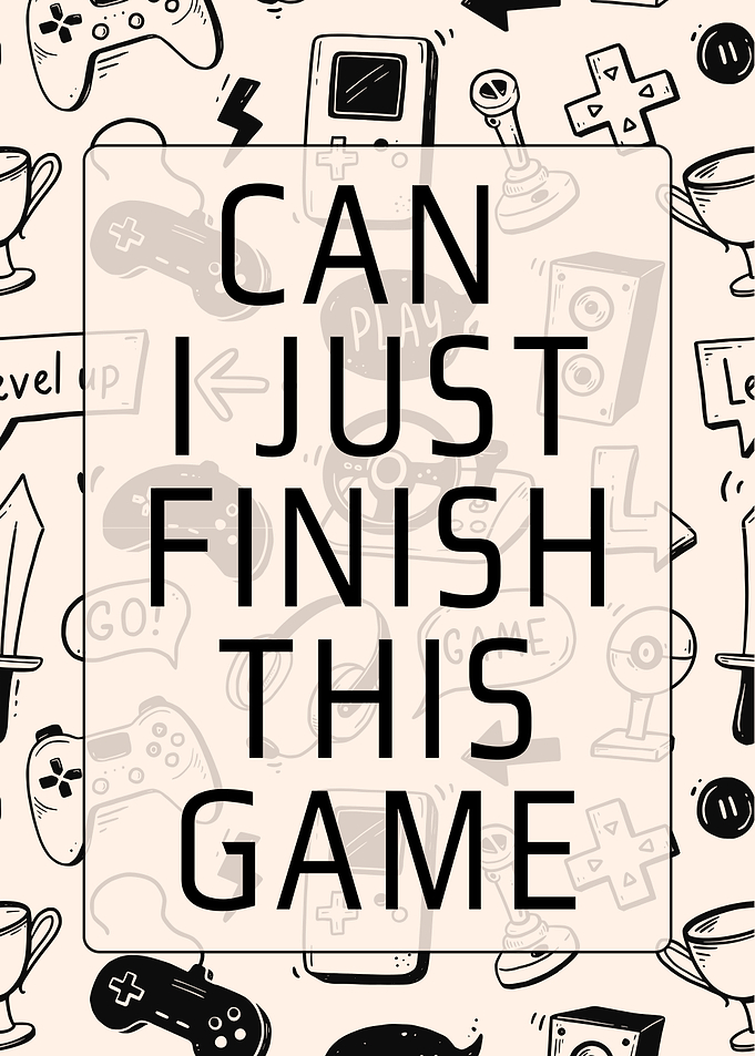 Funny Gamer Quote Retro Controller Doodle Poster