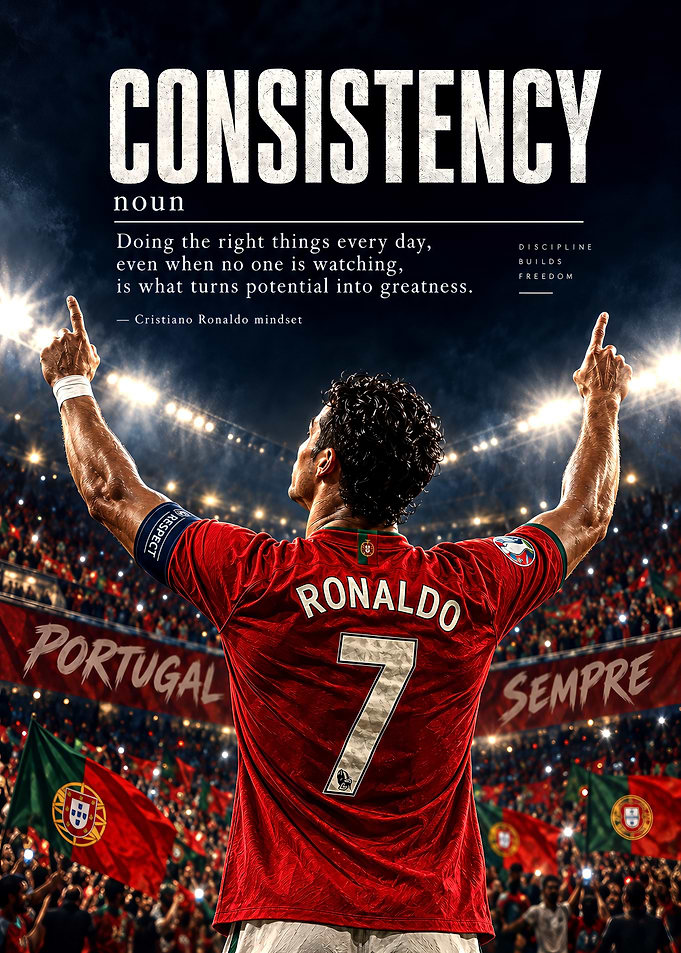 Cristiano Ronaldo Consistency Motivational Poster