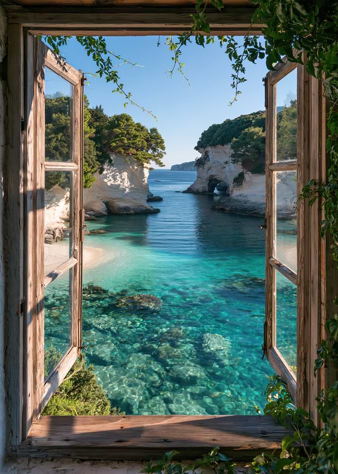 Window to Paradise - Window View of Tropical Cove