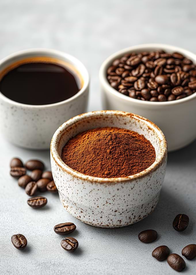 Coffee Preparation Set with Ground Beans