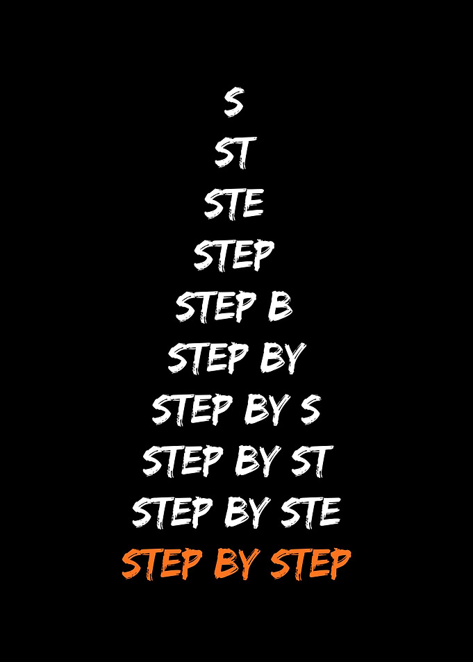 Step By Step Inspirational Text Art V2