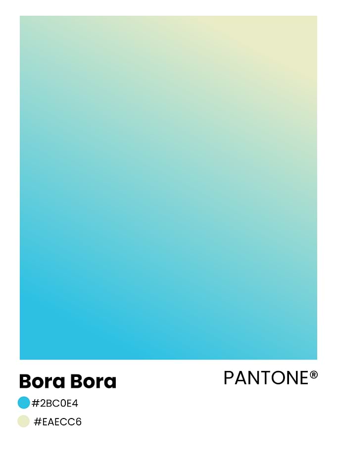 Pantone Bora Bora Color Gradient