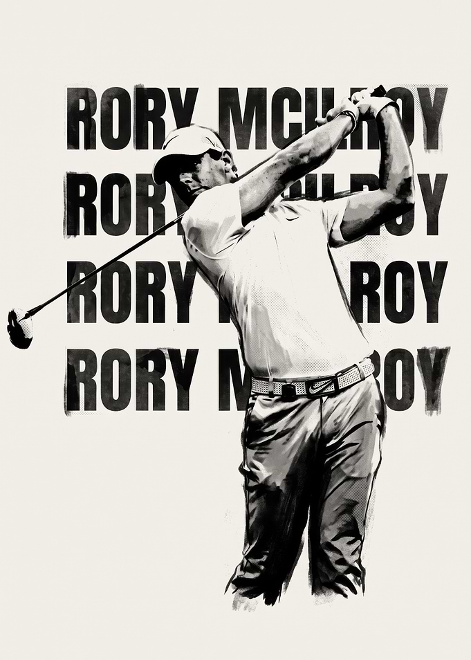 Rory McIlroy Golf Swing Poster