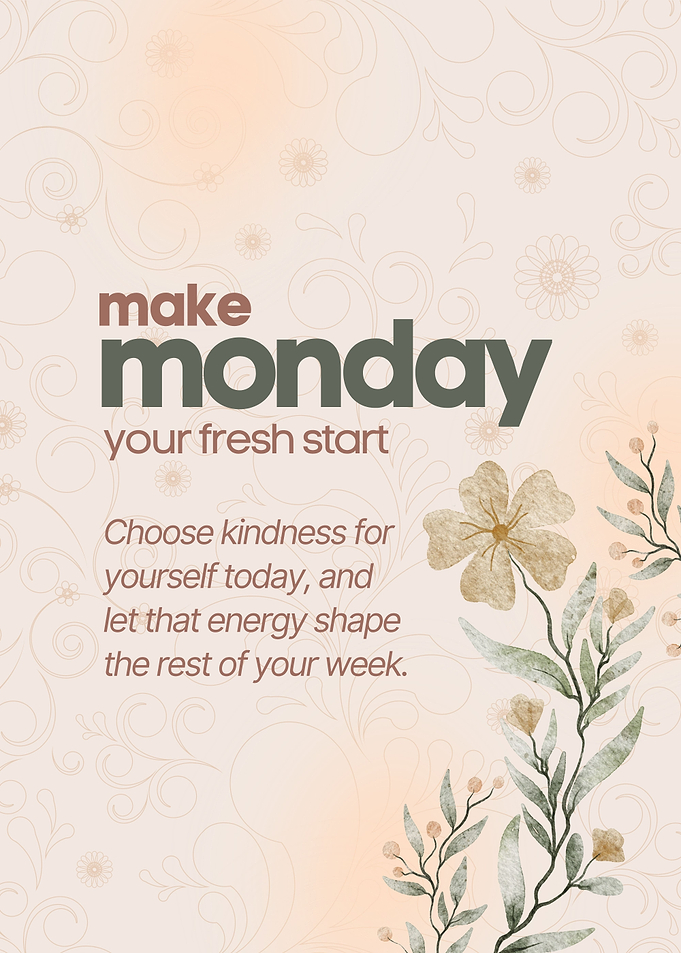 Inspirational Monday Floral Quote Poster