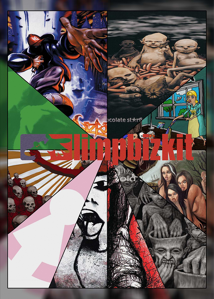 Limp Bizkit Album Art Collage Poster