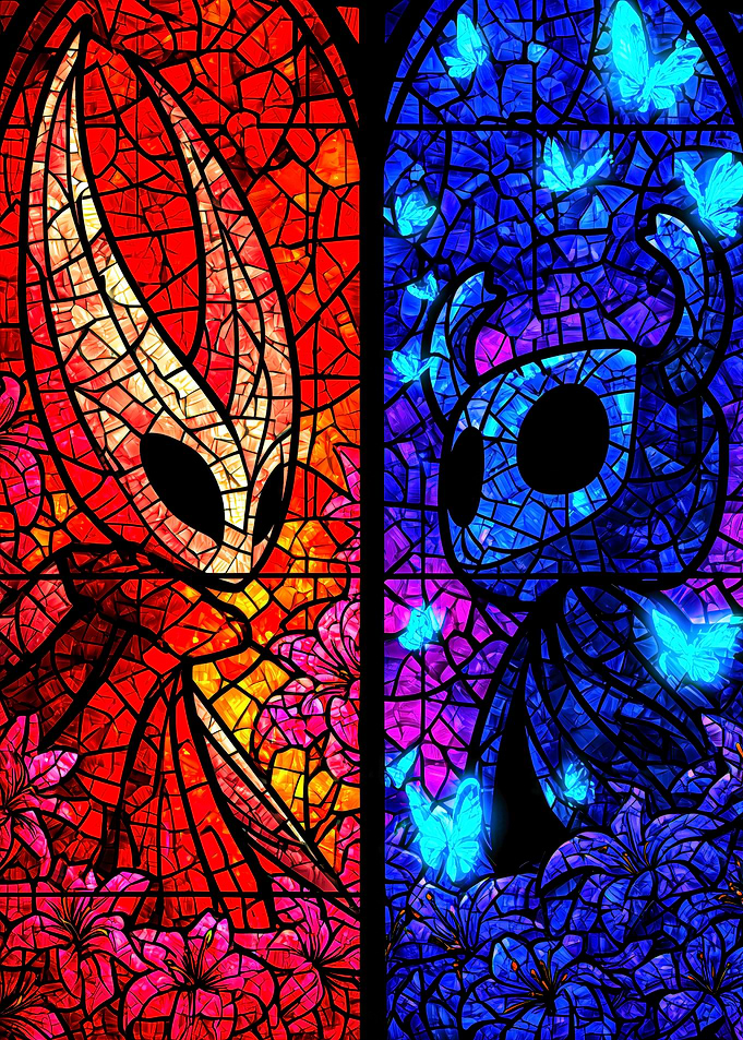 Hollow Knight Stained Glass Art