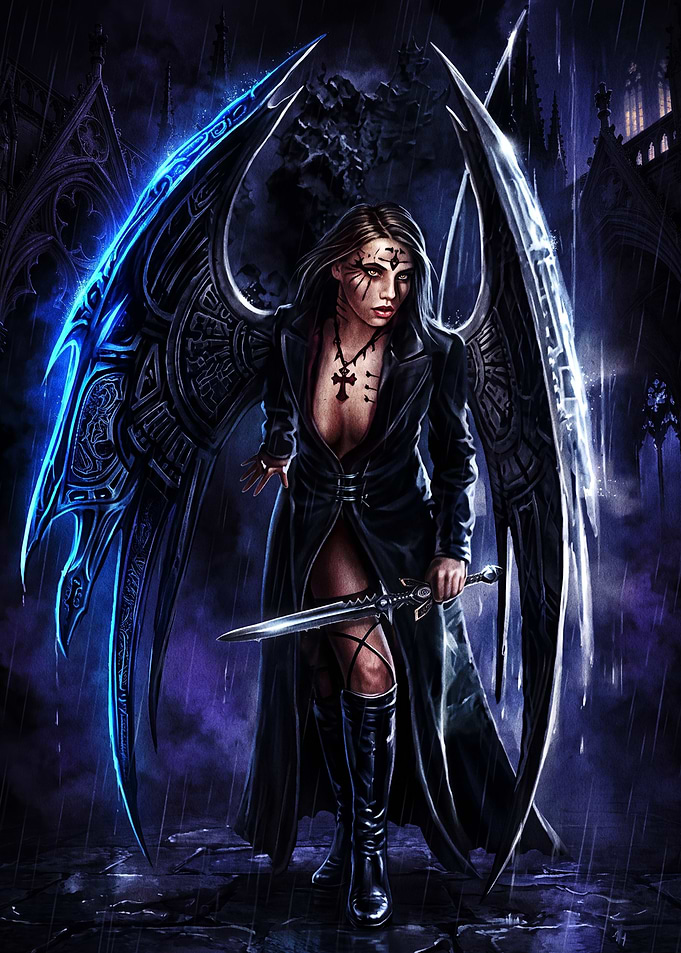 Dark Gothic Angel Warrior