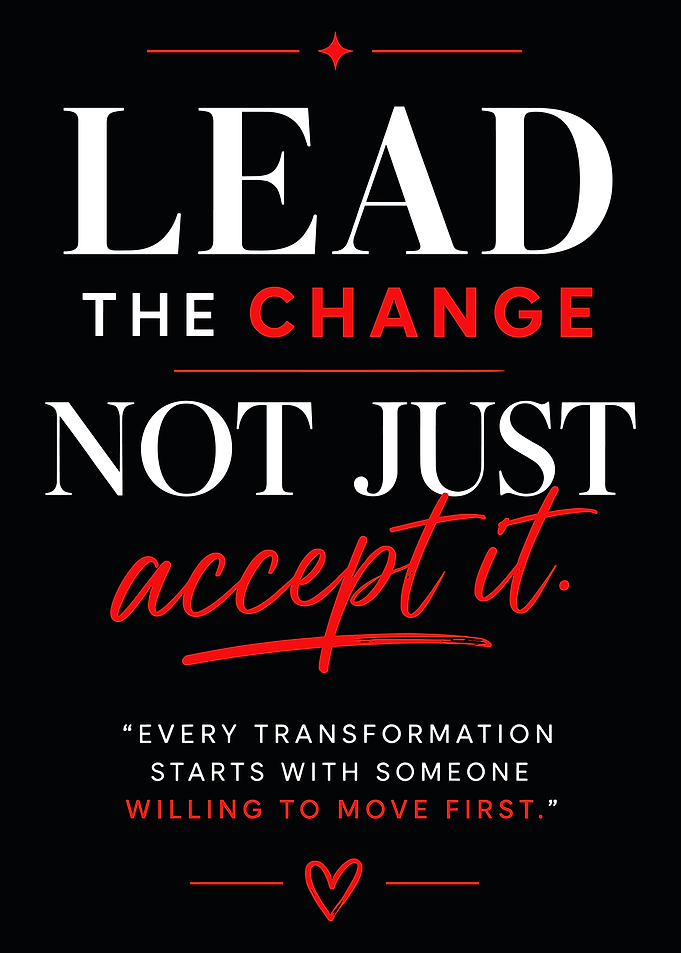 Lead The Change Inspirational Quote Poster