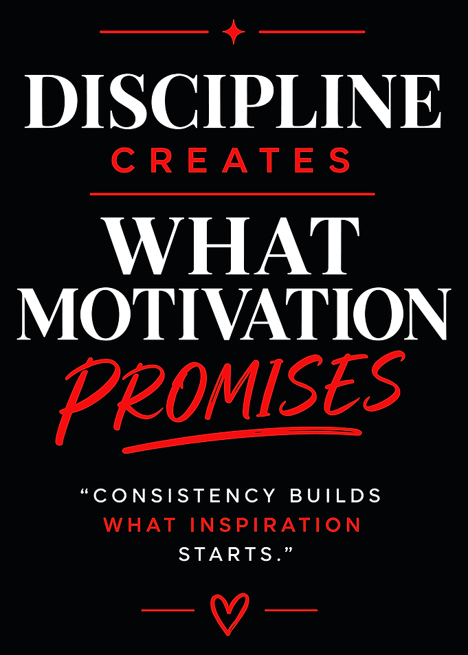 Discipline Creates What Motivation Promises Poster