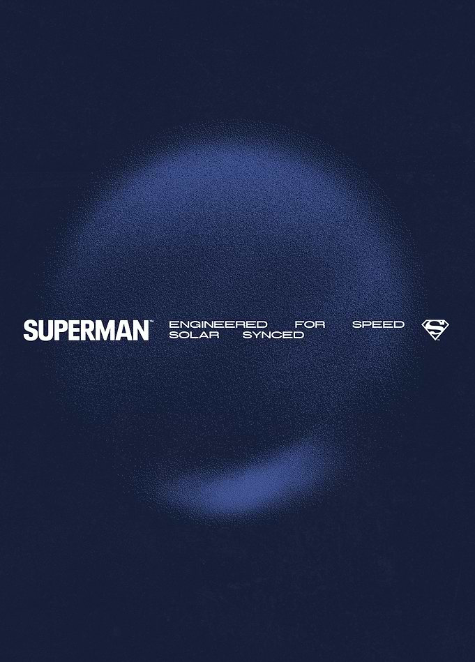 Superman – Minimalist Blue Orb Poster