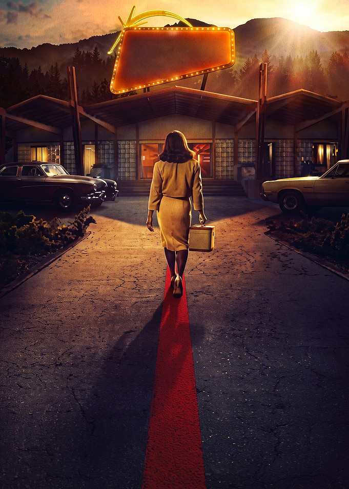 Motel Retro Mystery Cinematic Art