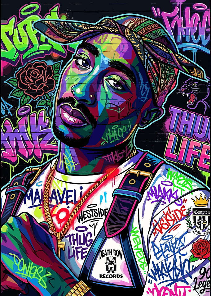 Tupac Shakur Pop Art Portrait