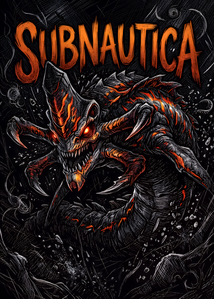 Subnautica Reaper Leviathan Poster