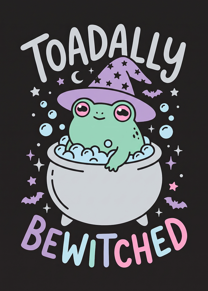 Toadally Bewitched Cute Frog Witch