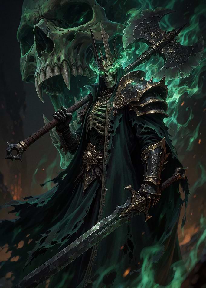 Undead King with Spectral Axe