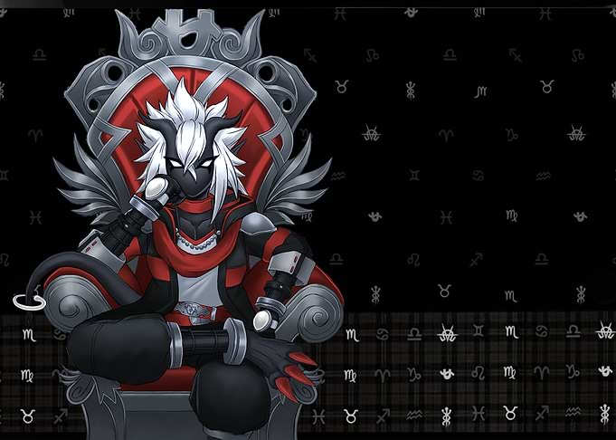Shadow King on Throne Anime Art