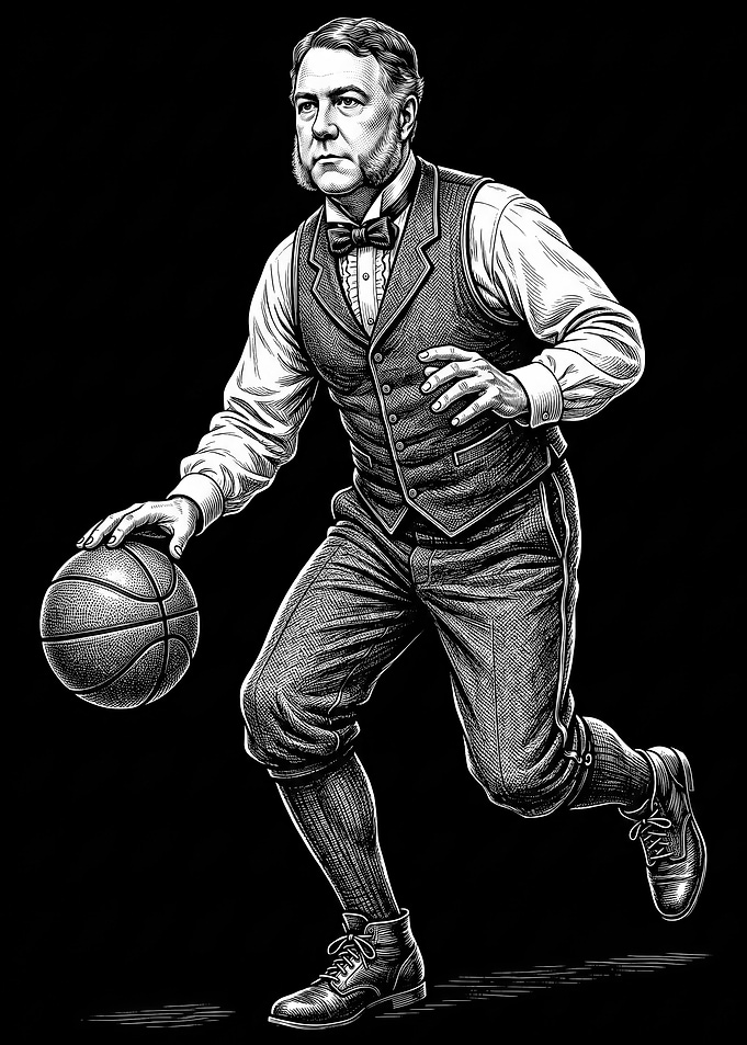 Chester A. Arthur Playing Basketball