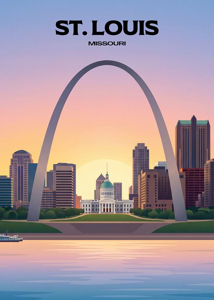 St. Louis Gateway Arch Travel Poster