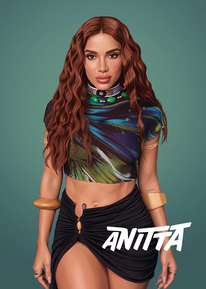 Anitta Digital Portrait