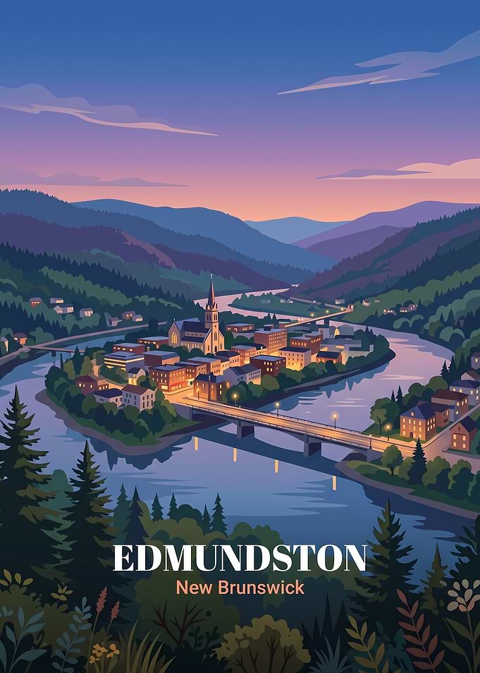 Edmundston New Brunswick Travel Poster