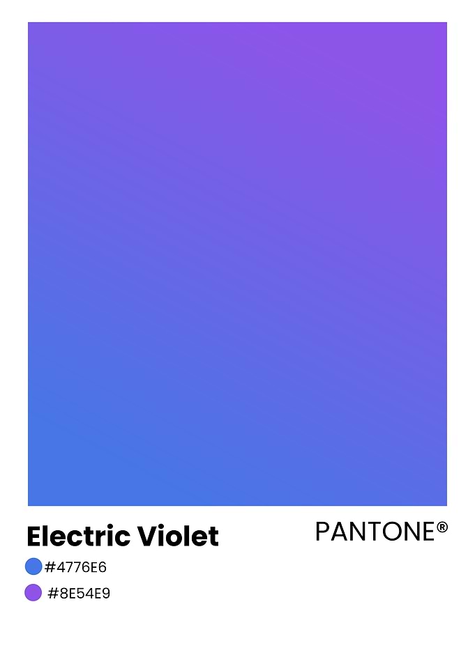 Pantone Electric Violet Color Swatch