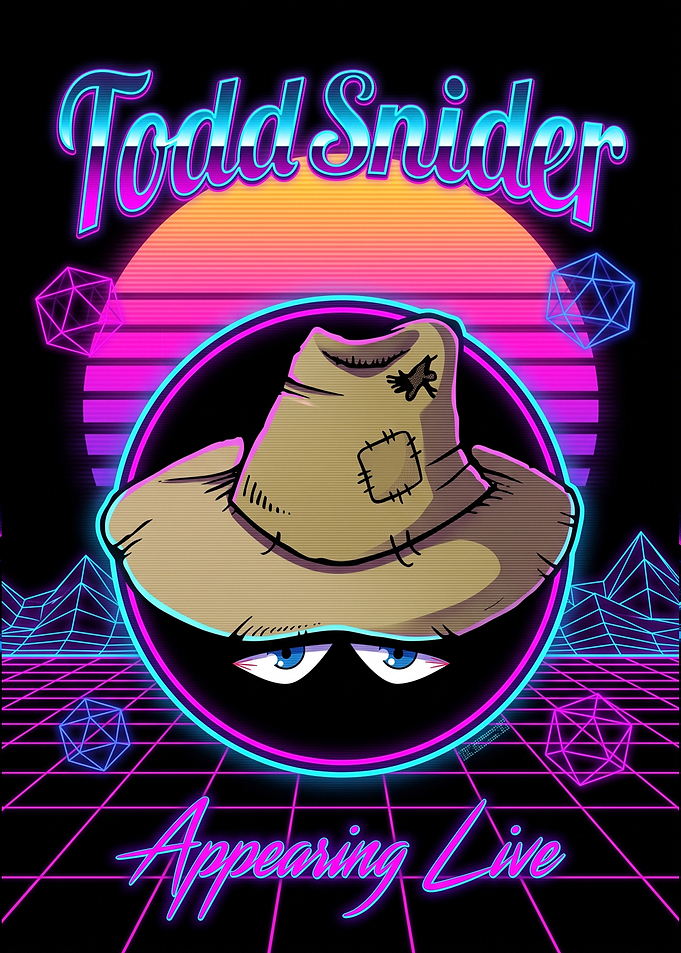Todd Snider Retro Synthwave Poster