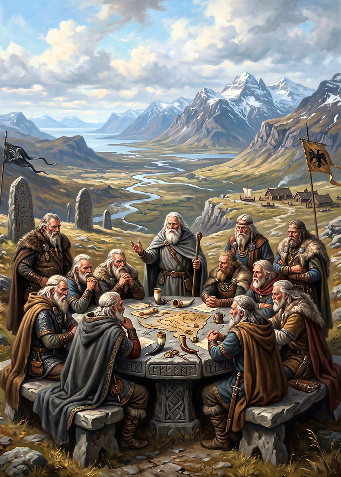 Viking Council Meeting at Stone Table