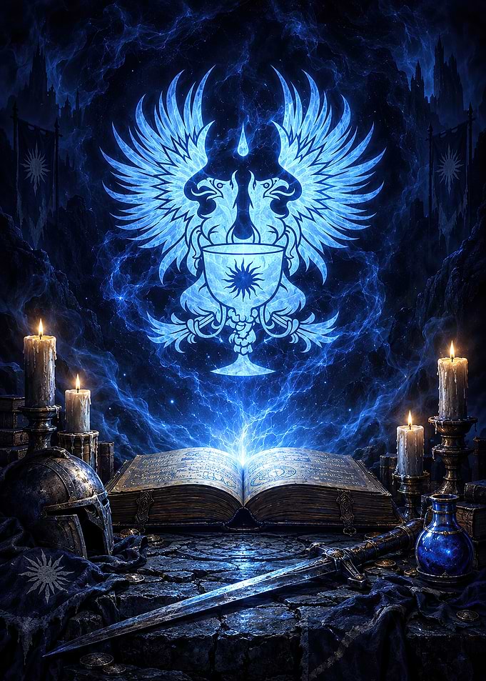 Mystical Fantasy Grimoire and Emblem