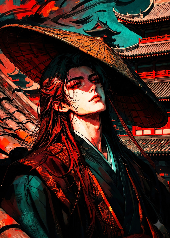 Samurai Assassin Anime Art Poster