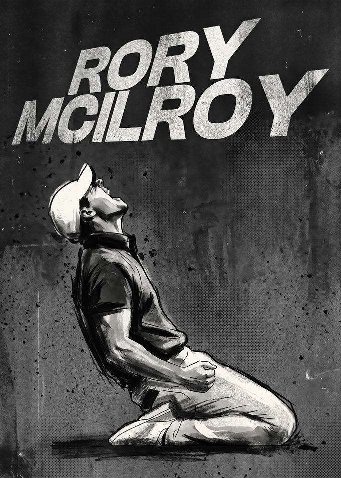 Rory McIlroy Golf Victory Poster