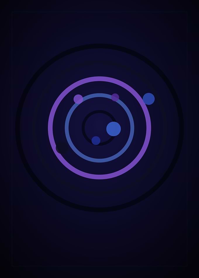 Minimalist Abstract Planetary Orbit Design