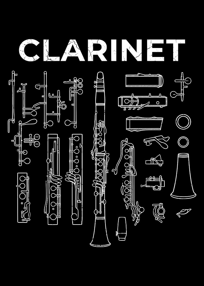 Clarinet Exploded View Blueprint