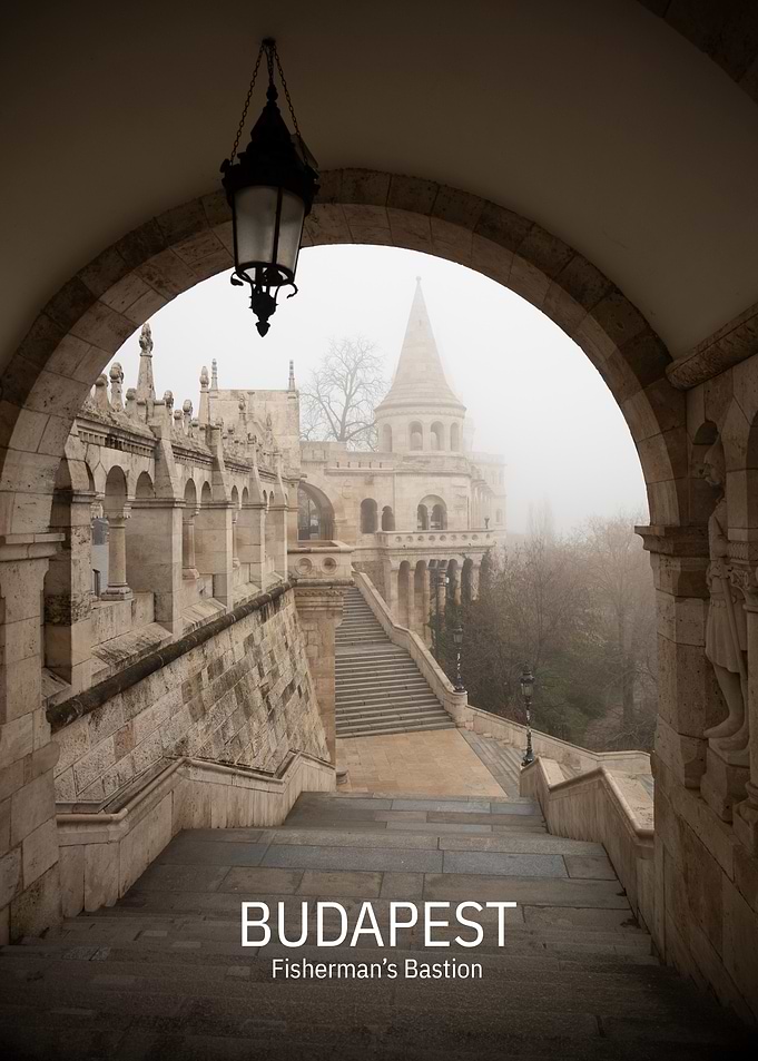 Fisherman's Bastion in Foggy Budapest