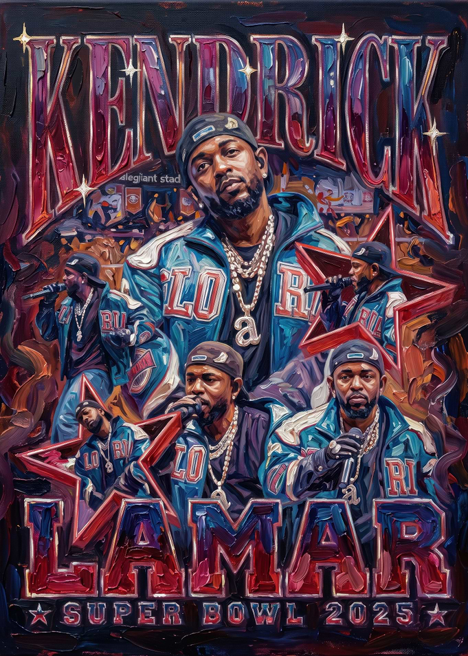 Kendrick Lamar Super Bowl 2025 Poster