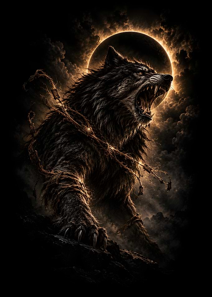 Fenrir at Ragnarök – Norse Mythology Wolf