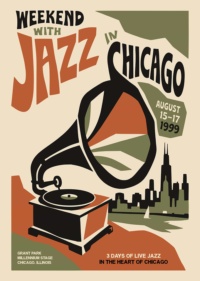 Weekend with Jazz in Chicago Poster