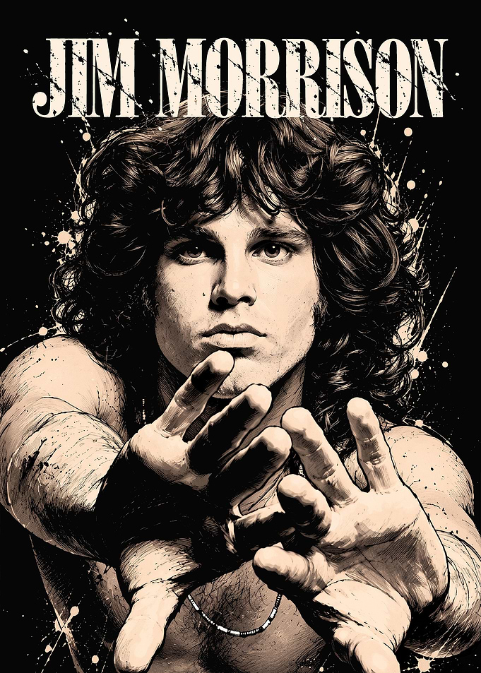 Jim Morrison Artistic Portrait Poster