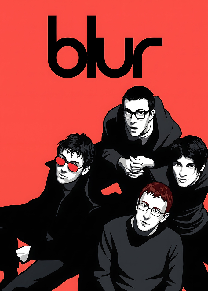 Blur Band Minimalist Illustration