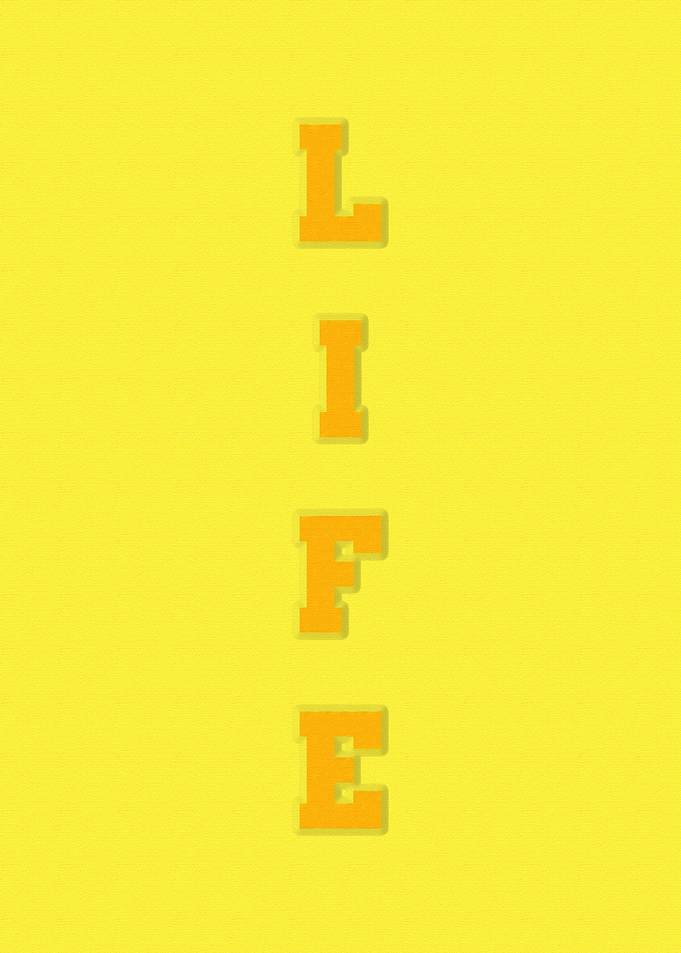 Minimalist Life Typography Poster